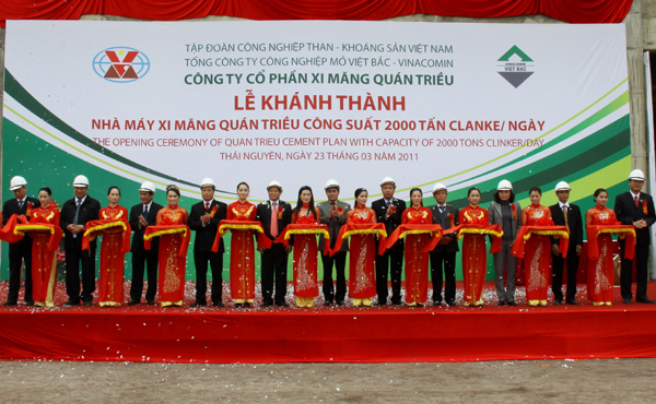 Khánh thành Nhà máy Xi măng Quán Triều